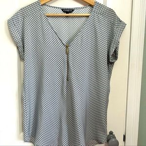 EXPRESS Top with Gold Zipper
